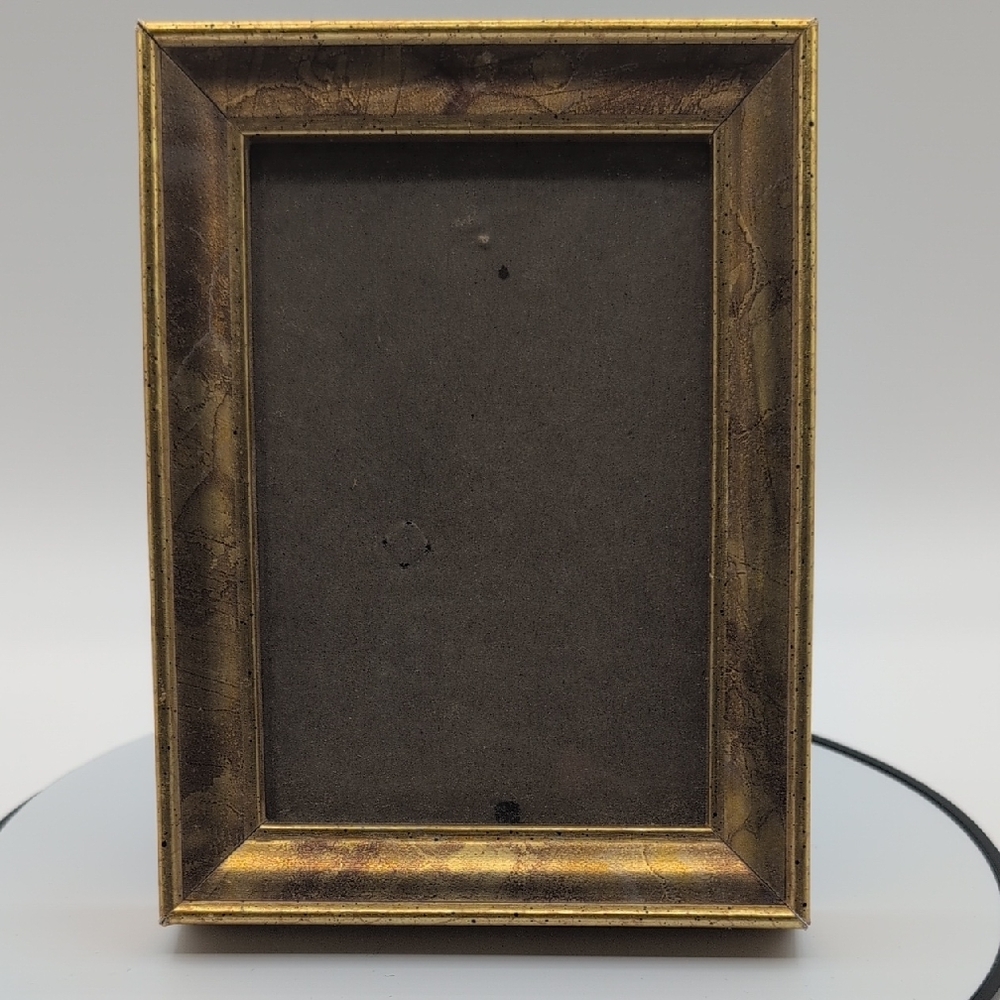Vintage Wooden Gold Picture Frame Wooden With Aged Staining Pattern